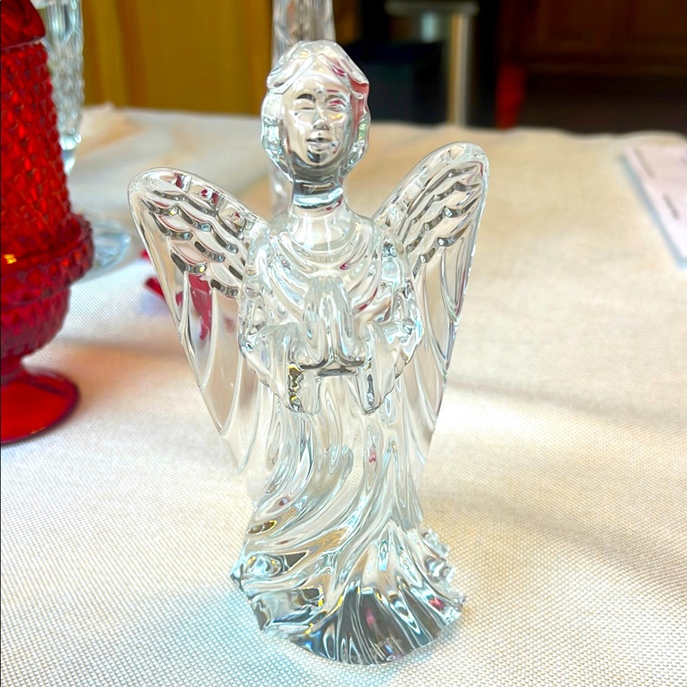 Waterford Crystal sculpture Angel Figurine stamped Waterford seahorse
